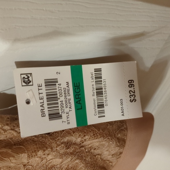 NWT INC International Concepts intimates bralette - taupe dream - Picture 2 of 4